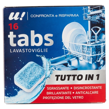 16 Tabs Lavastoviglie U! Confronta e Risparmia